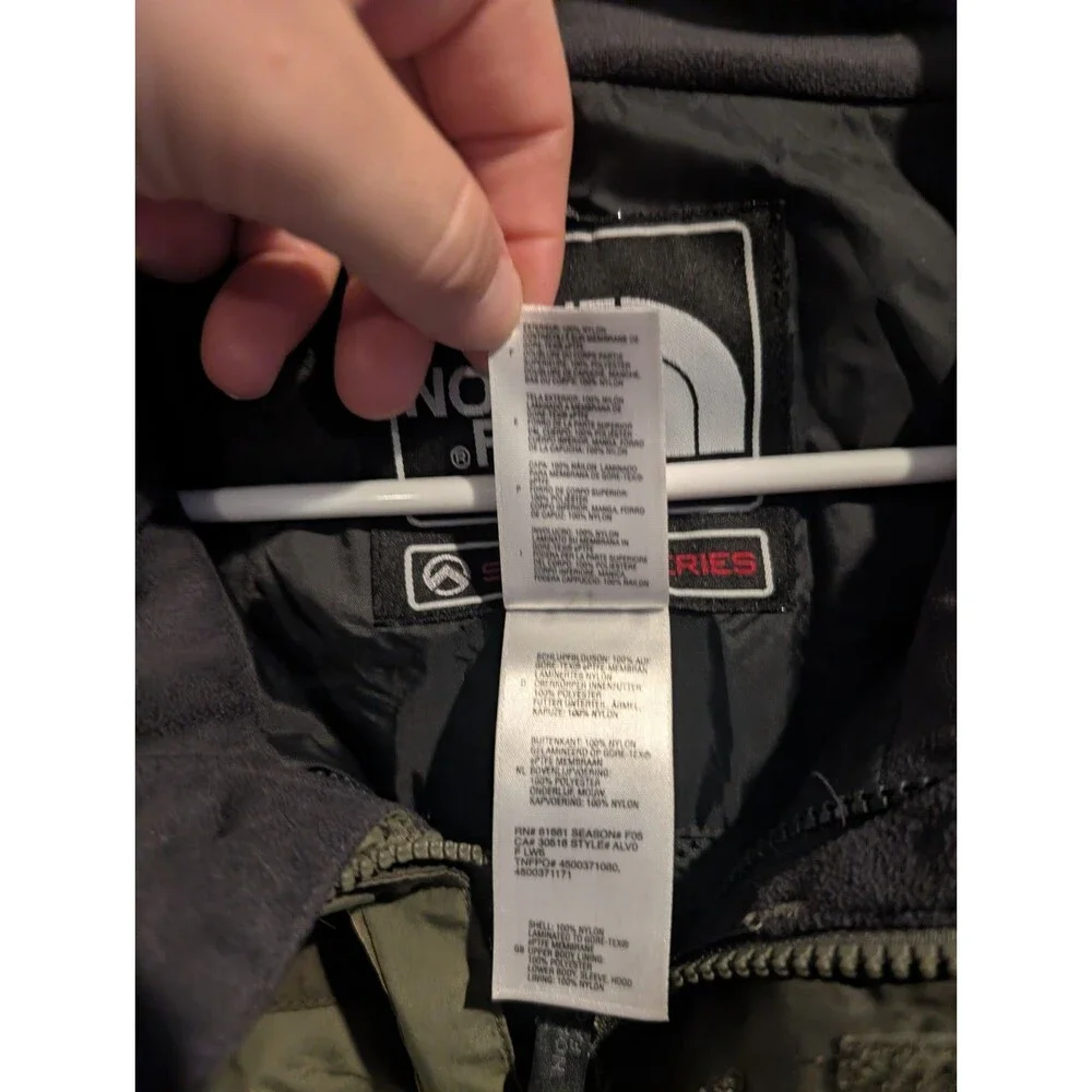 The North Face Mens L Summit Series Gore-Tex XCR Jacket Green Black Waterproof